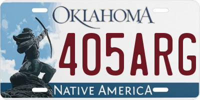 OK license plate 405ARG