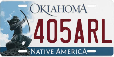 OK license plate 405ARL