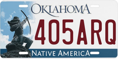 OK license plate 405ARQ