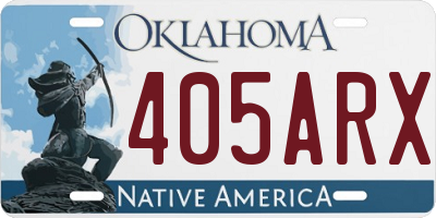 OK license plate 405ARX