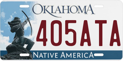 OK license plate 405ATA