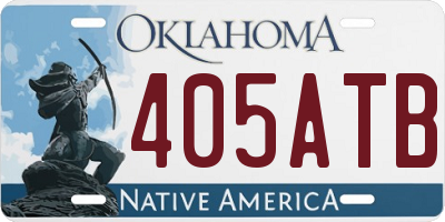 OK license plate 405ATB