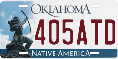 OK license plate 405ATD