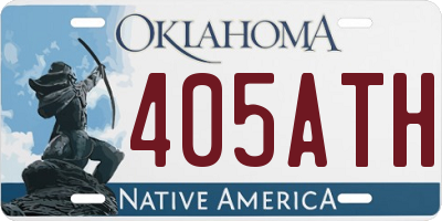 OK license plate 405ATH
