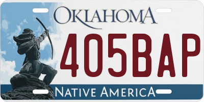 OK license plate 405BAP