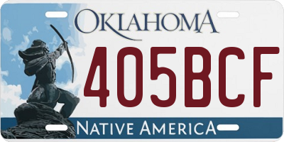 OK license plate 405BCF