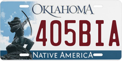 OK license plate 405BIA