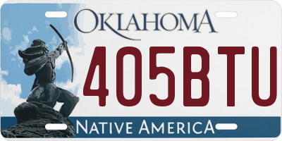 OK license plate 405BTU