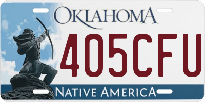 OK license plate 405CFU