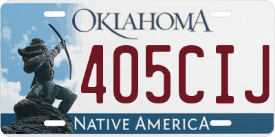 OK license plate 405CIJ