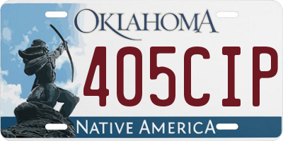 OK license plate 405CIP