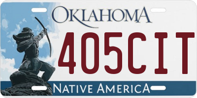 OK license plate 405CIT