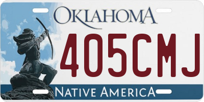 OK license plate 405CMJ