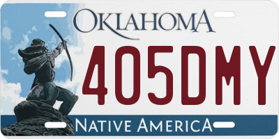 OK license plate 405DMY