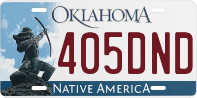 OK license plate 405DND