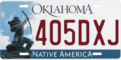 OK license plate 405DXJ