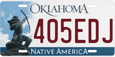 OK license plate 405EDJ