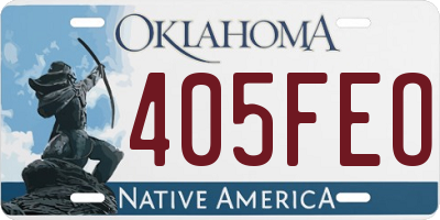 OK license plate 405FEO