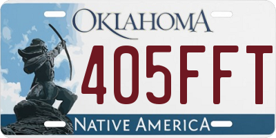 OK license plate 405FFT