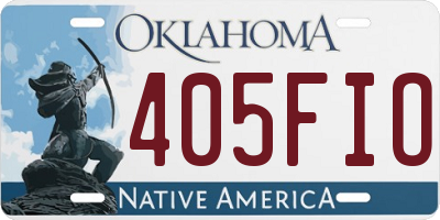 OK license plate 405FIO