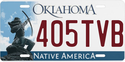 OK license plate 405TVB