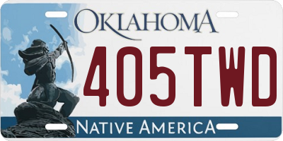 OK license plate 405TWD