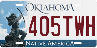 OK license plate 405TWH