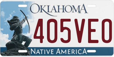 OK license plate 405VEO