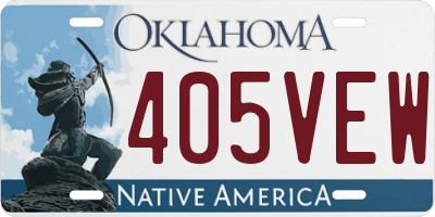 OK license plate 405VEW
