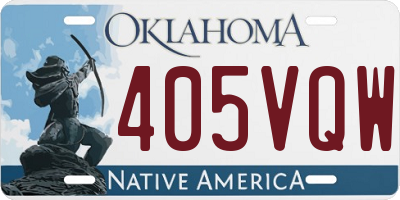 OK license plate 405VQW