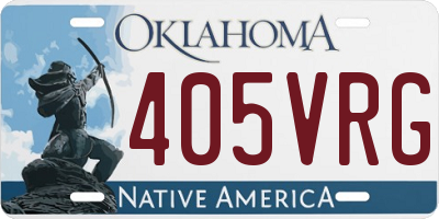 OK license plate 405VRG