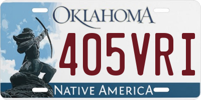 OK license plate 405VRI