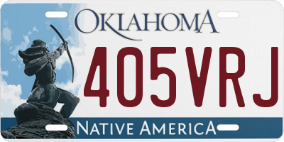 OK license plate 405VRJ