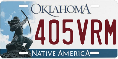 OK license plate 405VRM