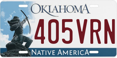 OK license plate 405VRN