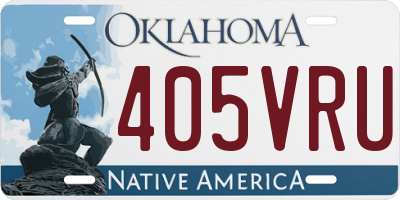 OK license plate 405VRU