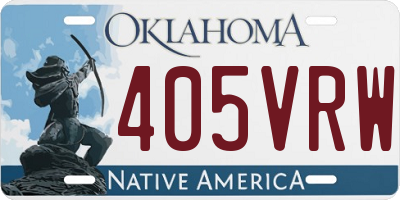 OK license plate 405VRW