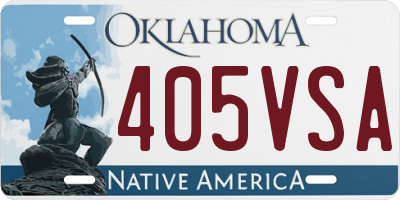 OK license plate 405VSA