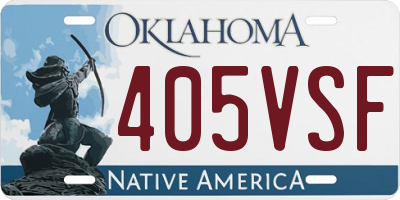 OK license plate 405VSF