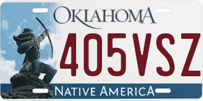 OK license plate 405VSZ