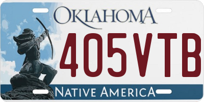 OK license plate 405VTB