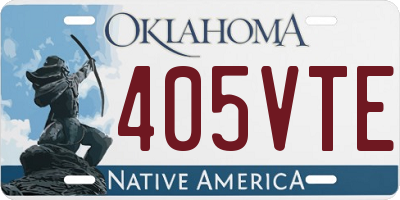 OK license plate 405VTE