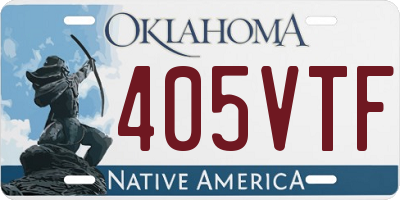 OK license plate 405VTF