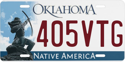 OK license plate 405VTG