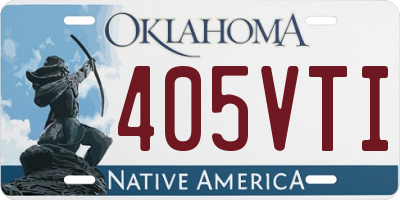 OK license plate 405VTI