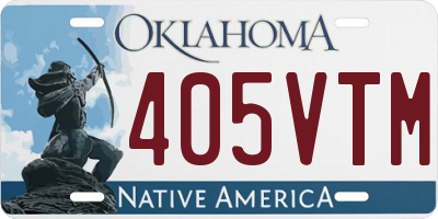 OK license plate 405VTM