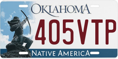 OK license plate 405VTP