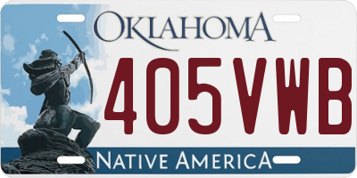 OK license plate 405VWB