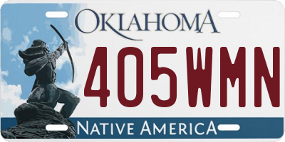OK license plate 405WMN