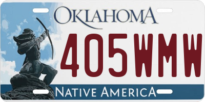 OK license plate 405WMW